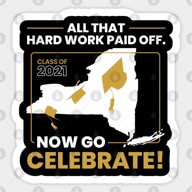 2021 New York Graduation Class Themed Cool Design design Sticker by creative